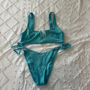 Aerie Matching Textured Bikini Set
